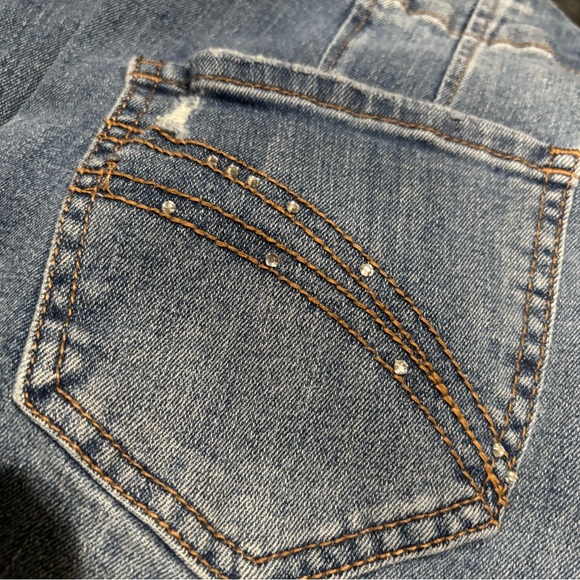 Distressed Blue Women's Jeans - Picture 4 of 5